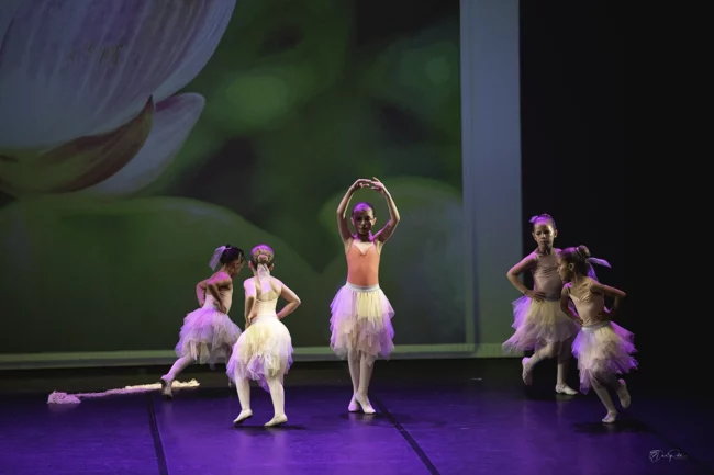 Jeunes danseuses classiques exécutant leurs premiers pas avec grâce et élégance