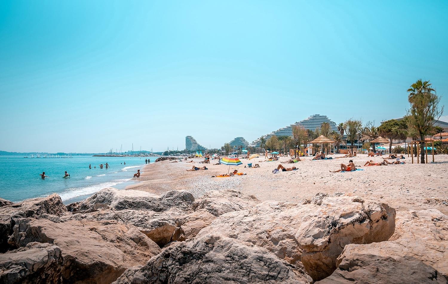 Plage de Villeneuve-Loubet pour un shooting photo en extérieur