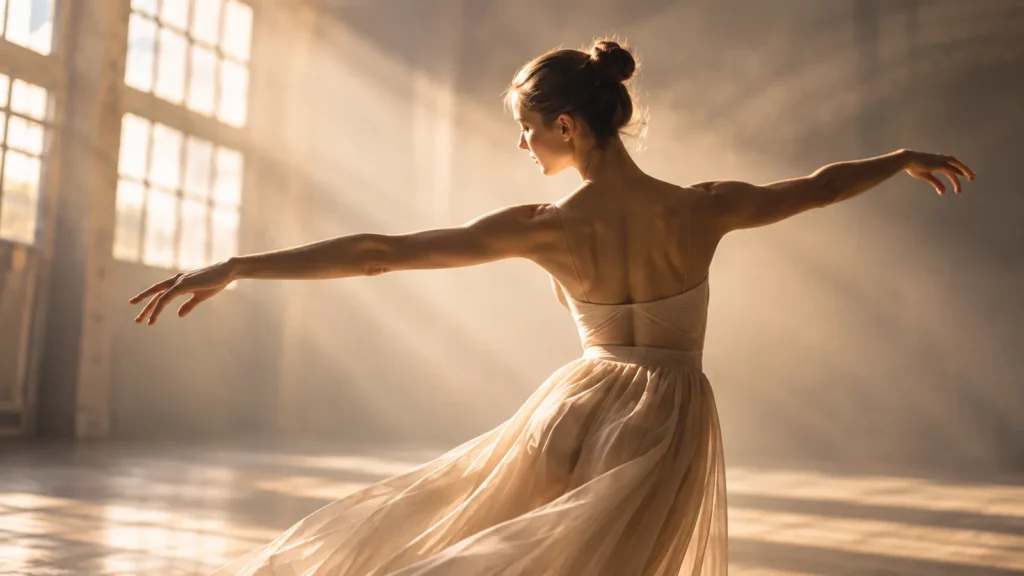 Danseuse photographiée en studio lors d’une séance photo de danse sur la Côte d’Azur