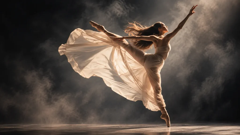 Danseuse en mouvement photographiée lors d’un shooting danse à Nice et sur la Côte d’Azur